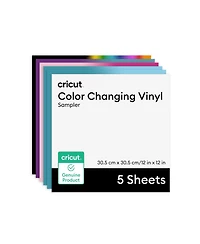 Cricut Temperature Activated Color Changing Permanent Vinyl Sampler – 12 in x 12 in Sheets (5 Count)