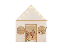 Slickblue Large Kids Playhouse Tent with Door Curtain, Windows, Star Lights