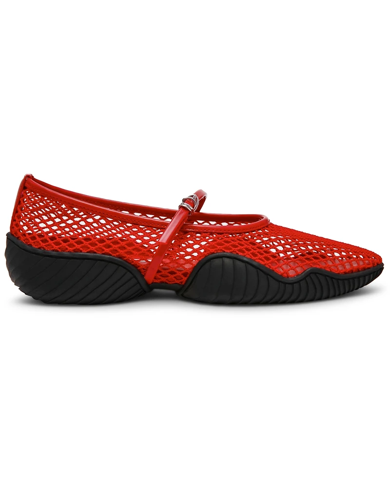 Steve Madden Women's Vickee Mesh Mary-Jane Sneakerina Flats