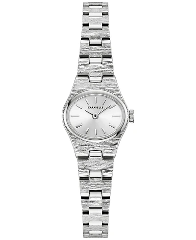 Caravelle Women's Vintage Silver-Tone Stainless Steel Bracelet Watch, 20mm