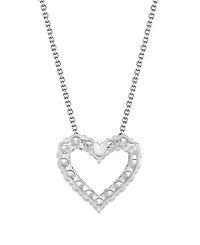 Macy's Diamond Heart Pendant Necklace (2 ct. t.w.) in 14k White Gold