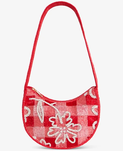 On 34th Beaded Half Moon Shoulder Bag, Macy's Exclusive