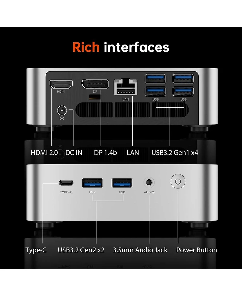 Acemagic K1 Amd Ryzen3 4300U Mini Pc,16GB Ram+1TB Ssd