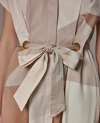 Donna Karan New York Women's Collared Neck Shirt Dress