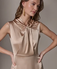 Donna Karan New York Women's Mock Neck A-Line Dress