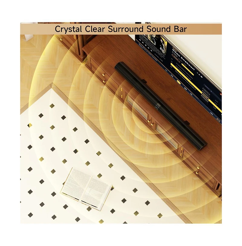 Artudatech Detachable Bluetooth 5.3 Soundbar with Hi-Fi Audio & Powerful Bass for Home Theater Upgrade