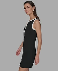 Karl Lagerfeld Paris Women's Contrast Trim Sheath Dress
