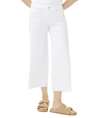 Silver Jeans Co. Women's Suki Mid Rise Cropped Wide Leg Luxe Stretch