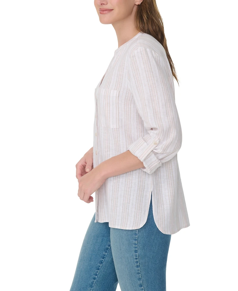 Gloria Vanderbilt Women's Sabina Band Collar Top