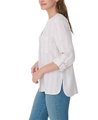 Gloria Vanderbilt Women's Sabina Band Collar Top