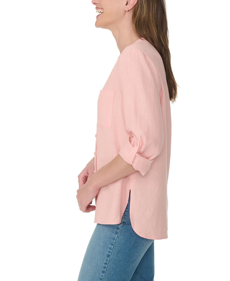 Gloria Vanderbilt Women's Sabina Band Collar Top