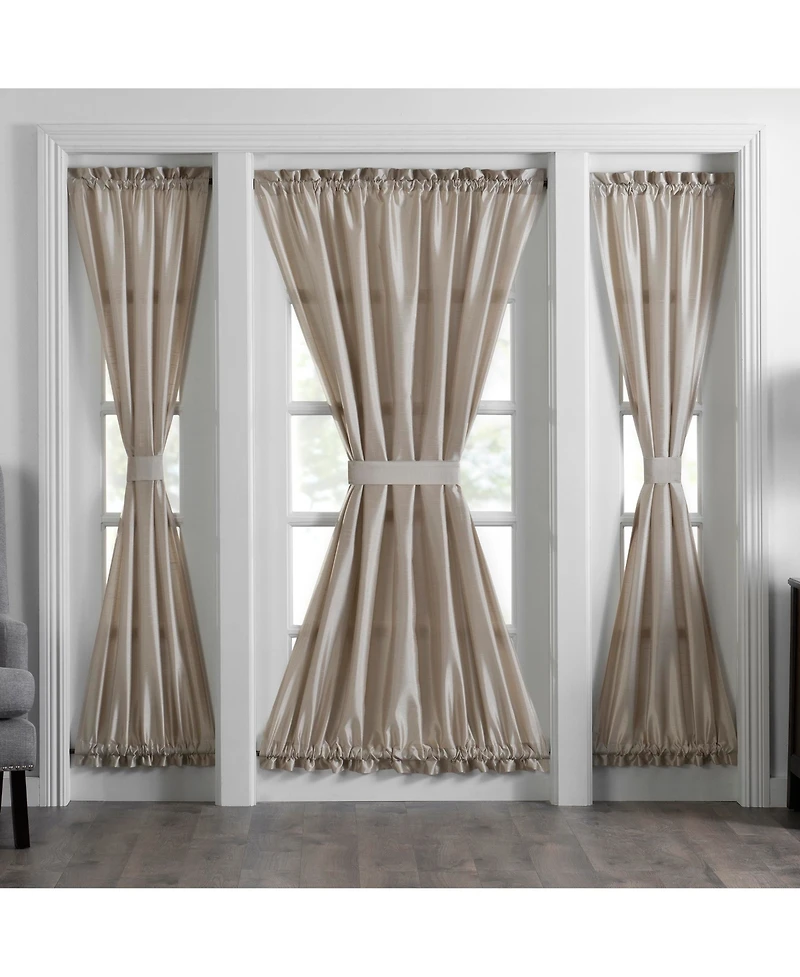 Elrene Home Fashions Colette Faux Silk French Door Window Panel