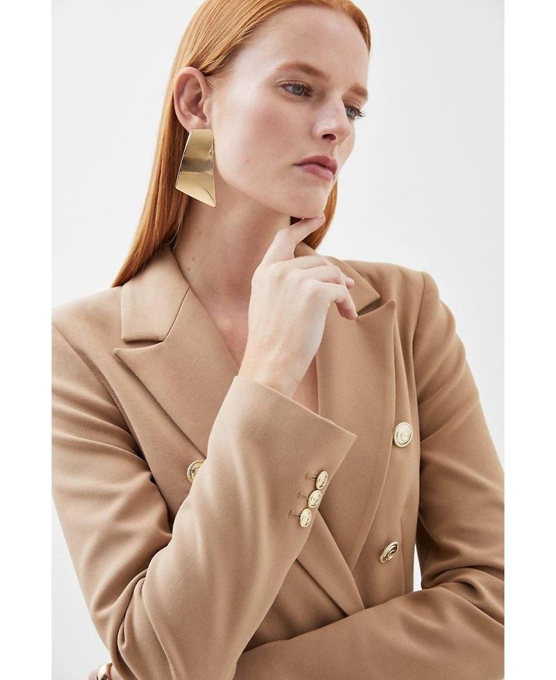 Karen Millen Women's Tailored Button Military Blazer