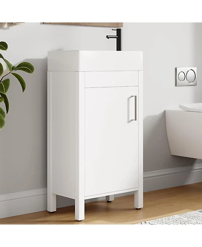 gaomon “16″ Freestanding Bathroom Vanity with Sink, Soft Close Doors & Drawer