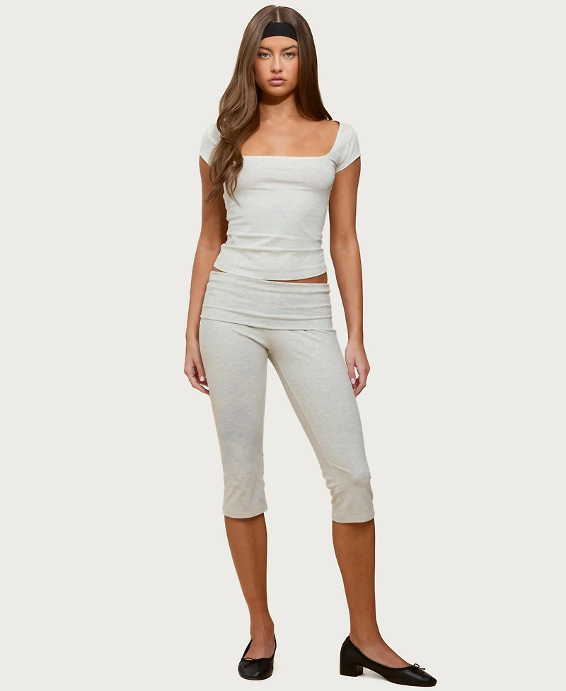 Draft - Edikted Women's Esmarie Square Neck T Shirt