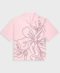 Mode of One Men's Cotton-Blend Printed Relaxed Camp Shirt, Macy's Exclusive