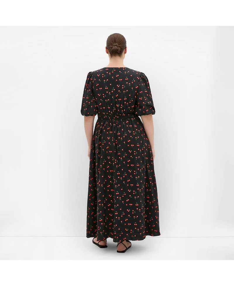 City Chic Women's Aliya Elbow Sleeve Maxi Dress