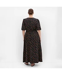 City Chic Women's Aliya Elbow Sleeve Maxi Dress