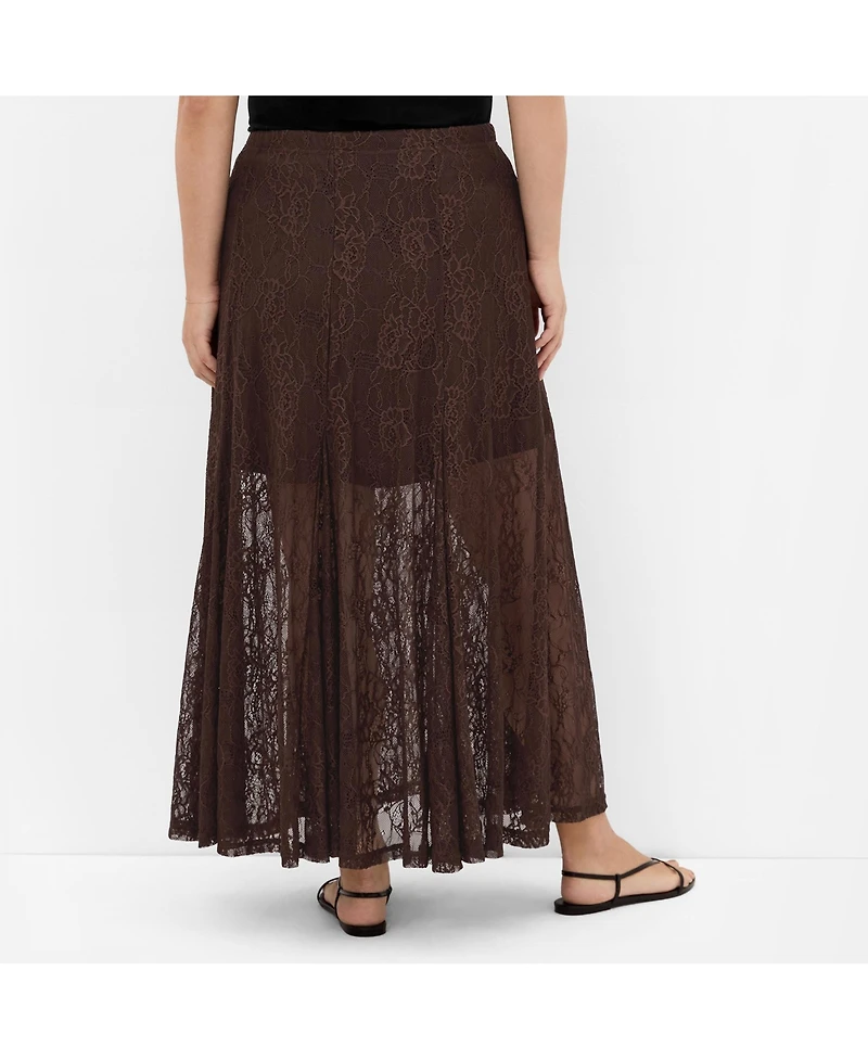 City Chic Women's Lacey Maxi Skirt