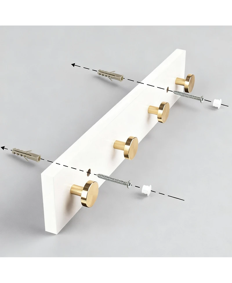 Yigii 16" Aluminum Wall Hooks, Easy Install, Durable, Safe Design, Multi-Use