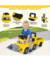 Mecale Kids Digger Ride on Truck with Shovel and Under-Seat Compartment