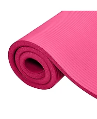 BalanceFrom Fitness BalanceFrom GoCloud 1" Extra Thick Exercise Yoga Mat with Carrying Strap, Pink