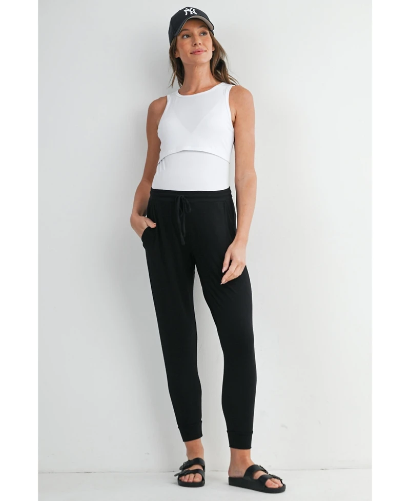 Hello Miz Maternity Relaxed Fit High Rise Joggers