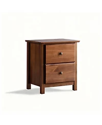 Yigii Solid Wood Shaker 2-Drawer Nightstand