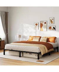 gaomon 10 in Full Tool-Free Bed Frame, Heavy Duty Metal Platform Bed Frame with Durable Iron Slat Support and Legs, No Box Spring Required