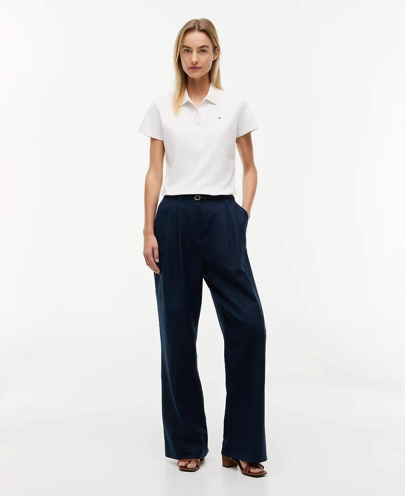 Tommy Hilfiger Women's Classic Pique Short-Sleeve Polo T-Shirt