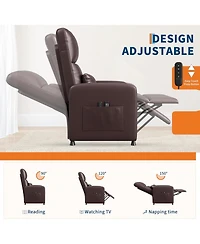gaomon Power Recliner Chair with Massage and Heat with Massage Function with Lumbar Support, Adjustable Push Back
