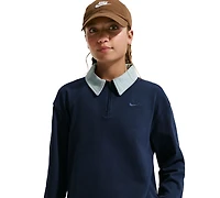 Nike Girls' 7-16 Sportswear Collection Long-Sleeve Polo Top