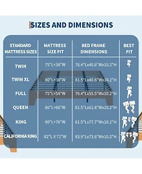 gaomon Wood Bed Frame,Platform Nature Bed with Strong Wooden Slats,No Box Spring Needed,Minimalist Bedroom Furniture,Easy Assembly