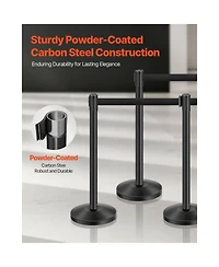 Yescom 6 Piece Crowd Control Stanchion Set with Retractable Belts for Exhibitions