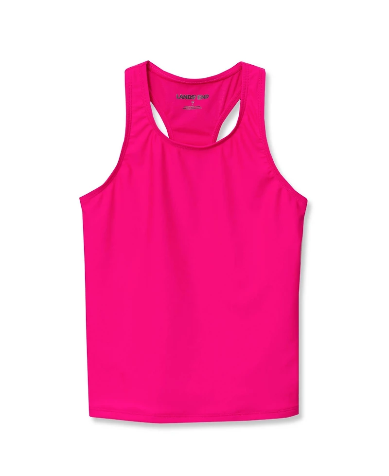 Lands' End Girls Slim Chlorine Resistant Racer Back Tankini Swim Top