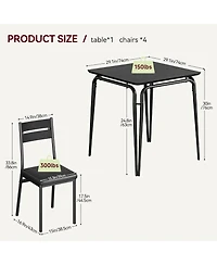 gaomon Dining Table for 2 Small Table and Chairs Set of 2 Square Dinette Set for 2 3 Piece Kitchen and Dining Room Sets for Small Space.