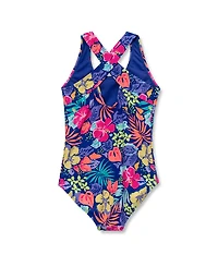 Lands' End Girls Slim Chlorine Resistant One Piece Swimsuit