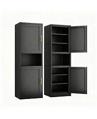 Yigii Tall Narrow Bathroom/Kitchen Storage Cabinet with 2 Doors & 4 Shelves