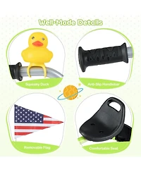 Mecale Toddler Tricycle with 3-Position Seat and Storage Basket for Kids