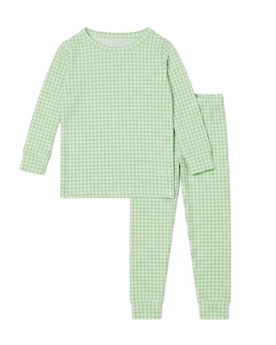 Motette Boys Pistachio Gingham Pajama Set - Toddler