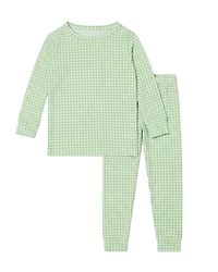 Motette Boys Pistachio Gingham Pajama Set - Toddler