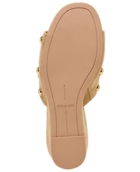 Dolce Vita Women's Holta Studded Slip-On Wedge Sandals