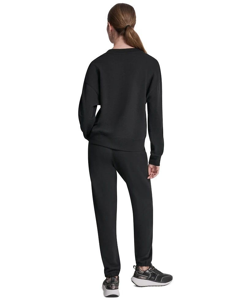 Dkny Sport Women's Crew Neck Pull-On Sweatshirt