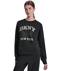 Dkny Sport Women's Crew Neck Pull-On Sweatshirt
