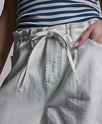 Bcbg Women's Mid-Rise Tie Detail Wide-Leg Pants