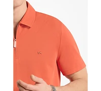 Michael Kors Men's Sleek Regular-Fit 1/4-Zip Pique Polo Shirt