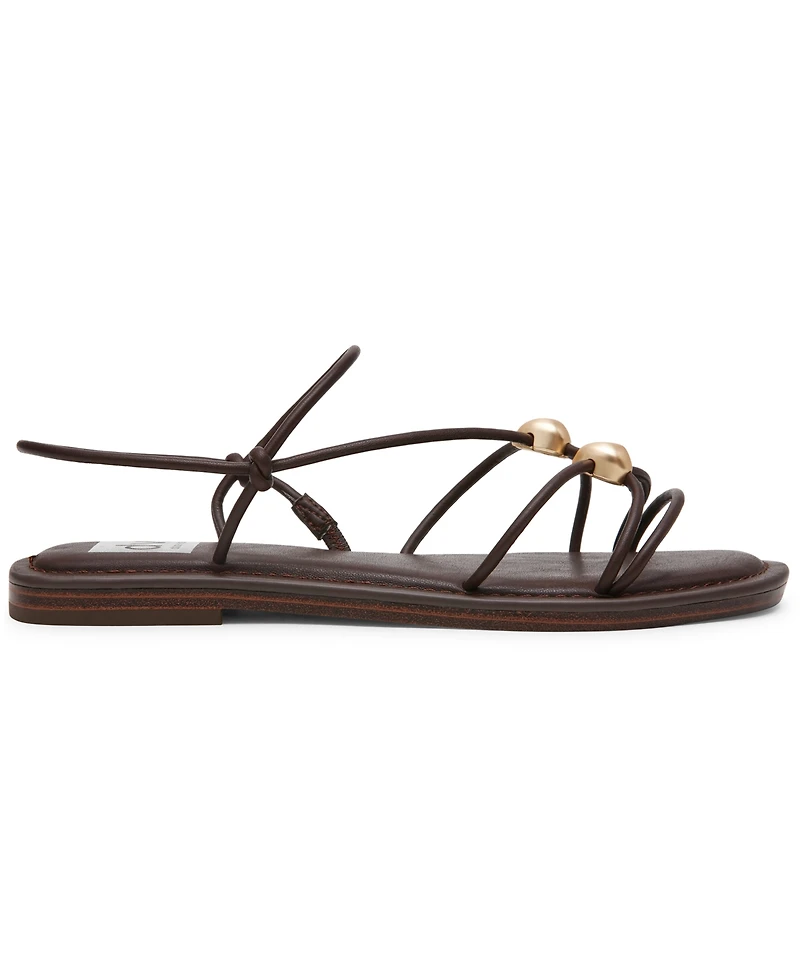 Dv Dolce Vita Women's Jaide Strapped Dome Studded Jewelry Strappy Gladiator Flat Sandals