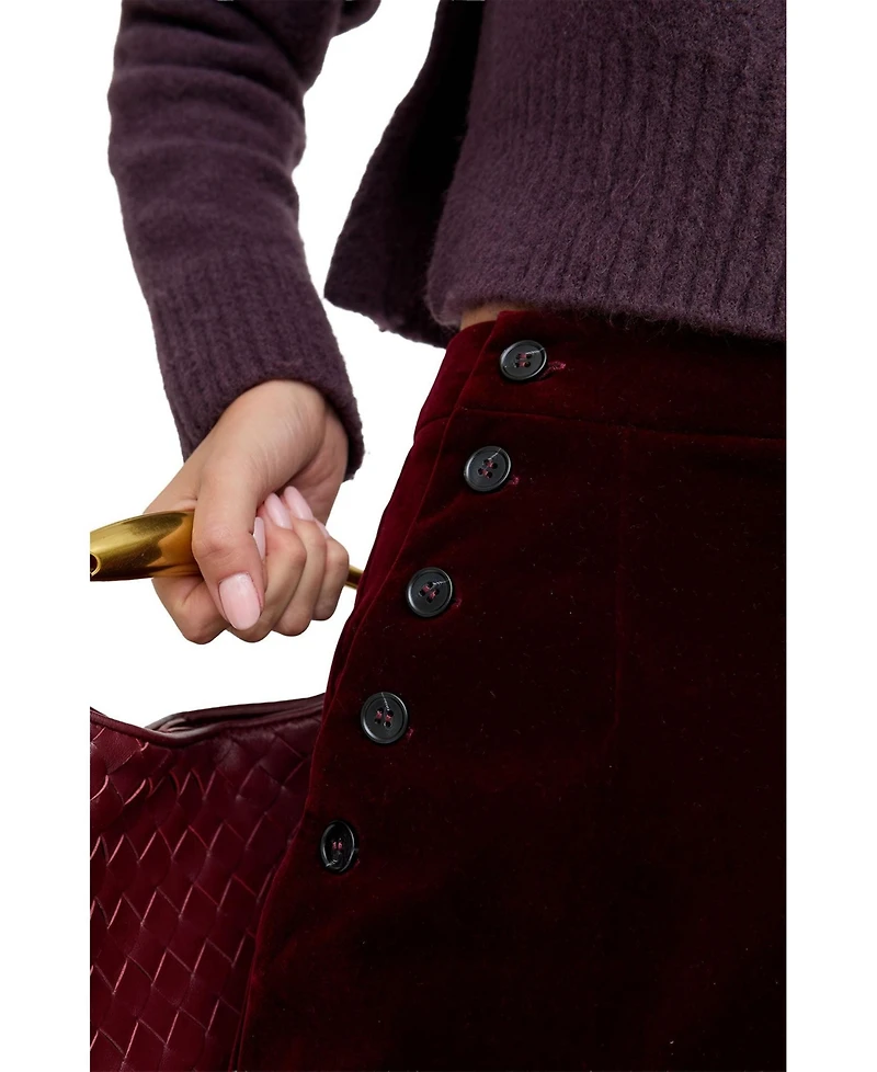 Lily and Lionel London Women's Maiden Wide Leg Velvet Trouser