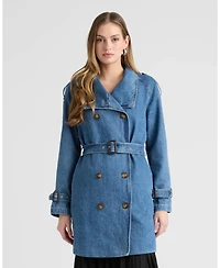 Nvlt Women's Denim Trench Coat