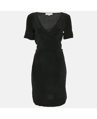 Pre-Owned Stella Mccartney Women's Silk Tie-Up Detail Mini Dress